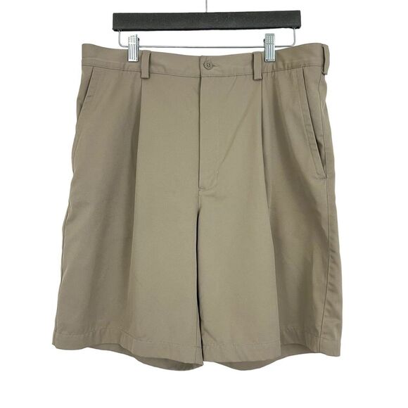 Nike Golf Mens Size 36 Tan Pleated Front Chino Shorts - Picture 1 of 4